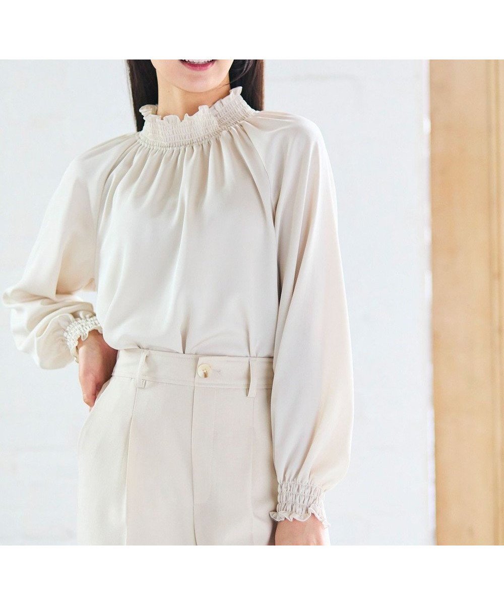 【フェルゥ/Feroux】の【WEB一部店舗限定】スタンドネック ブラウス 人気、トレンドファッション・服の通販 founy(ファニー) ファッション Fashion レディースファッション Fashion for Women トップス・カットソー Cut & Sew Tops シャツ・ブラウス・オフィスカジュアル Elegant Blouses & Button-Ups インナー Innerwear サテン Satin, Glossy Fabric シャーリング Shirring, Ruched シンプル Simple, Minimal スタンド Stand Collar, Upright Stand ベーシック Basic, Essential 人気 Popular, Best Seller 今季 This Season, Current Season 冬 Winter / This Winter A/W・秋冬 Autumn/Winter other-1|ID: prp329100004614293 ipo3291000000033712713