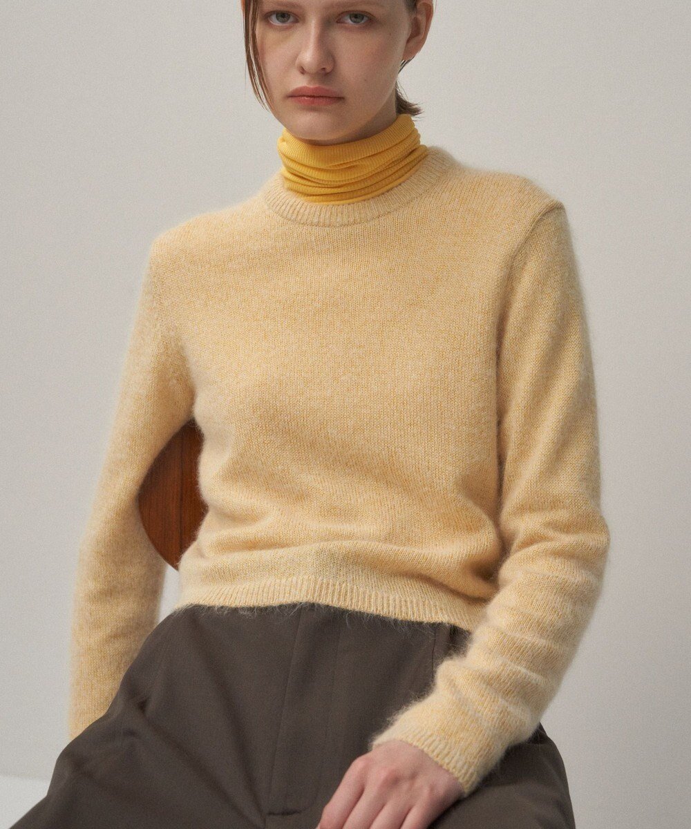 【エイトン/ATON】のSILK ALPACA クルーネックセーター 人気、トレンドファッション・服の通販 founy(ファニー) 　ファッション　Fashion　レディースファッション　Fashion for Women　トップス・カットソー　Cut & Sew Tops　ニット　Knit Tops & Sweaters　コンパクト　Compact, Small Size　シルク　Silk, 100% Silk　シンプル　Simple, Minimal　セーター　Sweater, Knitwear　ボトム　Bottoms, Lower Wear　ワイド　Wide, Wide Fit　A/W・秋冬　Autumn/Winter　 other-1|ID: prp329100004614299 ipo3291000000033038167