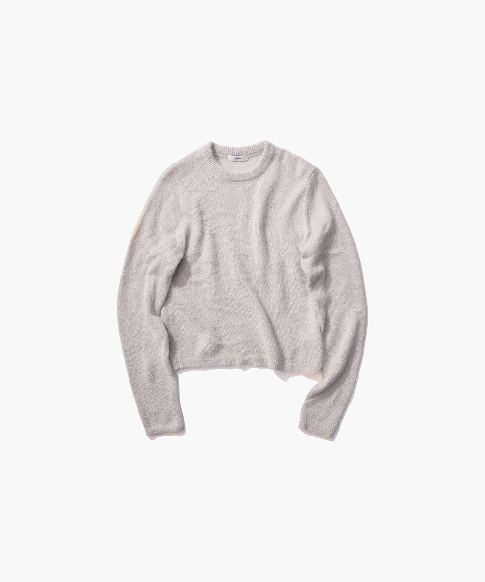 【エイトン/ATON】のSILK ALPACA クルーネックセーター インテリア・キッズ・メンズ・レディースファッション・服の通販 founy(ファニー) 　ファッション　Fashion　レディースファッション　Fashion for Women　トップス・カットソー　Cut & Sew Tops　ニット　Knit Tops & Sweaters　コンパクト　Compact, Small Size　シルク　Silk, 100% Silk　シンプル　Simple, Minimal　セーター　Sweater, Knitwear　ボトム　Bottoms, Lower Wear　ワイド　Wide, Wide Fit　A/W・秋冬　Autumn/Winter　BEIGE|ID: prp329100004614299 ipo3291000000033038171