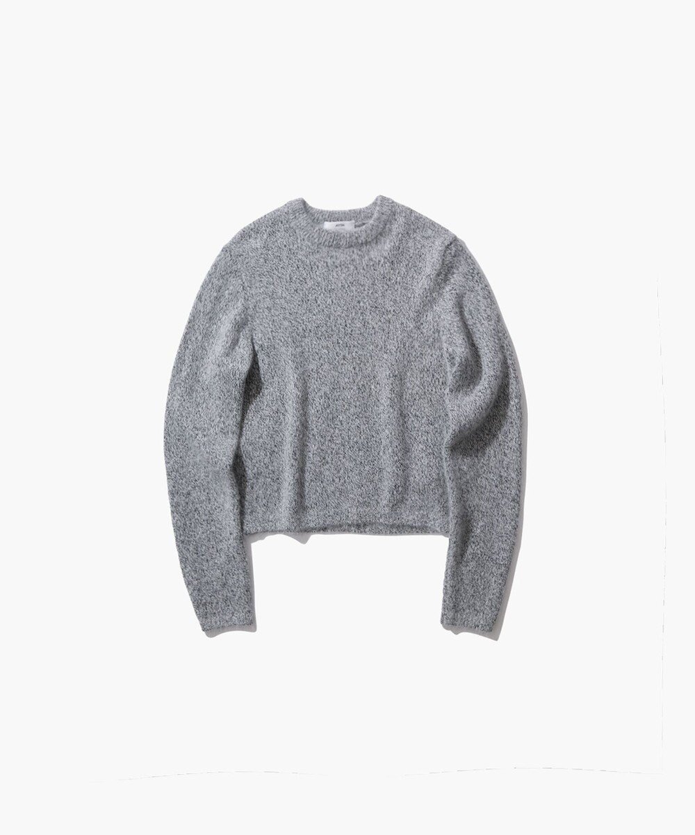 【エイトン/ATON】のSILK ALPACA クルーネックセーター インテリア・キッズ・メンズ・レディースファッション・服の通販 founy(ファニー) 　ファッション　Fashion　レディースファッション　Fashion for Women　トップス・カットソー　Cut & Sew Tops　ニット　Knit Tops & Sweaters　コンパクト　Compact, Small Size　シルク　Silk, 100% Silk　シンプル　Simple, Minimal　セーター　Sweater, Knitwear　ボトム　Bottoms, Lower Wear　ワイド　Wide, Wide Fit　A/W・秋冬　Autumn/Winter　GRAY|ID: prp329100004614299 ipo3291000000033038173