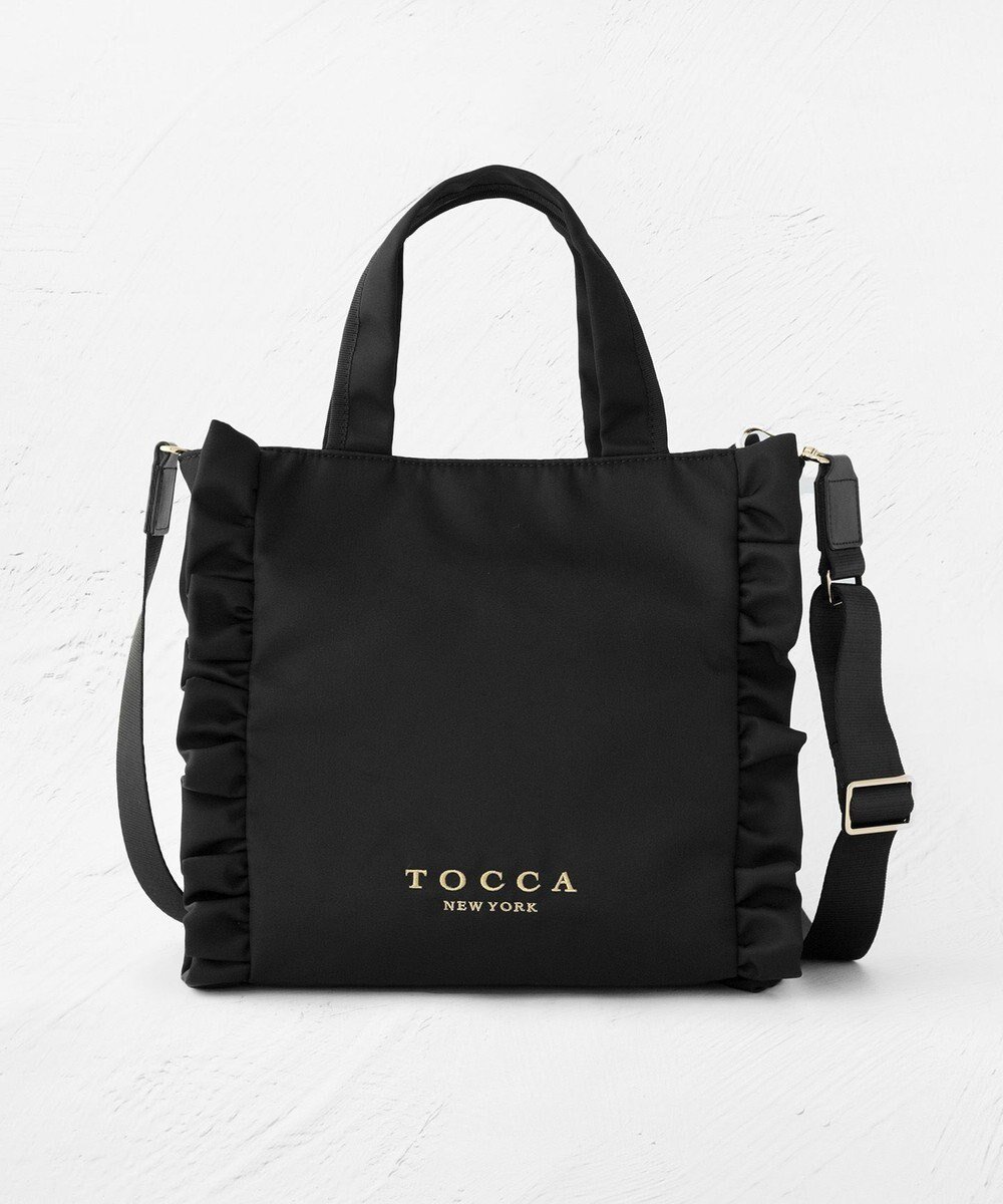 【トッカ/TOCCA】の【美人百花掲載】【一部カラー撥水】TRIM WAVES MINITOTE ミニトートバッグ 人気、トレンドファッション・服の通販 founy(ファニー) 　雑誌掲載アイテム　Magazine Picks & Fashion Features　ファッション雑誌　Fashion Magazines　ビジンヒャッカ　美人百花　ファッション　Fashion　レディースファッション　Fashion for Women　バッグ　Bags　ジップ　Zip, Zipper　財布　Wallet, Purse　雑誌　Magazine, Fashion Magazine　ツイード　Twill, Twill Weave　デニム　Denim, Jeans Material　トレンド　Trend, Trending Now　フリル　Frill, Ruffle　ポケット　Pocket, Pocket Detail　A/W・秋冬　Autumn/Winter　冬　Winter / This Winter　おすすめ　Recommended / Our Picks　エレガント 上品　Elegant　 other-1|ID: prp329100004614311 ipo3291000000033038272