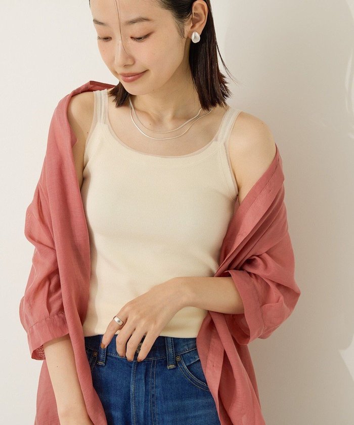 【アメリカンホリック/AMERICAN HOLIC】のチュールキャミタンクトップ インテリア・キッズ・メンズ・レディースファッション・服の通販 founy(ファニー) https://founy.com/ ファッション Fashion レディースファッション Fashion for Women トップス・カットソー Cut & Sew Tops キャミソール&ノースリーブ Camisoles & Sleeveless Tops おすすめ Recommended / Our Picks インナー Innerwear カーディガン Cardigan, Knitwear タンク Tank Top, Sleeveless Top チュール Tulip, Tulip Motif フェミニン Feminine, Girly ポケット Pocket, Pocket Detail A/W・秋冬 Autumn/Winter |ID: prp329100004614314 ipo3291000000035916400