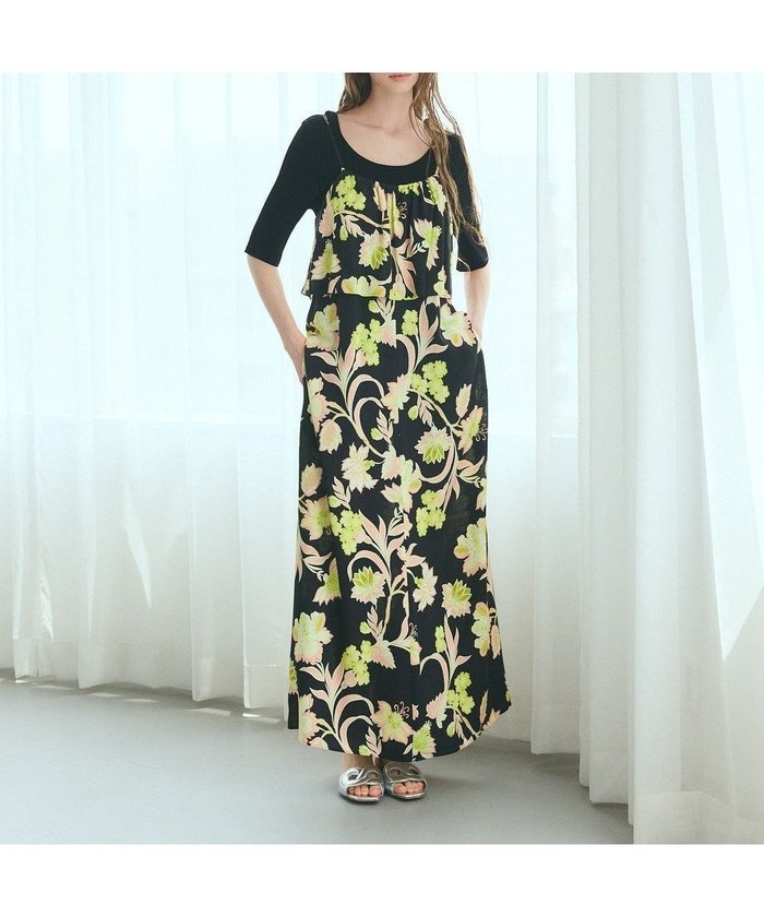 【グレース コンチネンタル/GRACE CONTINENTAL】のリゾートフラワーマキシ インテリア・キッズ・メンズ・レディースファッション・服の通販 founy(ファニー) https://founy.com/ ファッション Fashion レディースファッション Fashion for Women ワンピース Dresses 春 Spring カットソー Cut and Sewn Top ドレス Dress, One-Piece ファブリック Fabric, Textile フラワー Flower, Floral フランス France, French プリント Print, Printed Pattern マキシ Maxi, Full Length モダン Modern, Contemporary ラッフル Ruffle, Frill リゾート Resort, Vacation Style リネン Linen, Linen Fabric リボン Ribbon, Bow リラックス Relax, Relaxed Fit S/S・春夏 SS, Spring/Summer, Warm Season おすすめ Recommended / Our Picks 夏 Summer |ID: prp329100004614326 ipo3291000000033038369