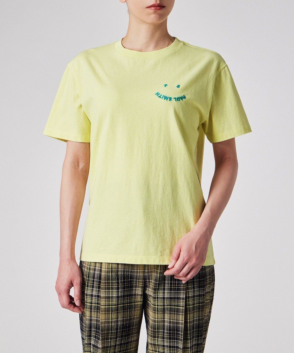 【ポール スミス/Paul Smith】のHappy ヴィンテージ 半袖Tシャツ インテリア・キッズ・メンズ・レディースファッション・服の通販 founy(ファニー) 　ファッション　Fashion　レディースファッション　Fashion for Women　トップス・カットソー　Cut & Sew Tops　シャツ・ブラウス・オフィスカジュアル　Elegant Blouses & Button-Ups　ロングTシャツ・Tシャツ　Longline T-Shirts & Tees　カットソー・ベーシックTシャツ　Cut-and-Sewn Tops / Stretch Tees & Basics　おすすめ　Recommended / Our Picks　イエロー　Yellow　カットソー　Cut and Sewn Top　モチーフ　Motif, Design Theme　ヴィンテージ　Vintage Style　半袖　Short Sleeve, Half Sleeve　夏　Summer　春　Spring　S/S・春夏　SS, Spring/Summer, Warm Season　A/W・秋冬　Autumn/Winter　ライトイエロー|ID: prp329100004614509 ipo3291000000033042344