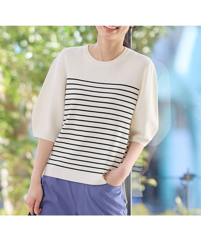 【エニー/ANY】の【洗濯機可/UVカット/アンチピリング】パフスリーブニットプルオーバー インテリア・キッズ・メンズ・レディースファッション・服の通販 founy(ファニー) https://founy.com/ ファッション Fashion レディースファッション Fashion for Women トップス・カットソー Cut & Sew Tops ニット Knit Tops & Sweaters カジュアルプルオーバー・ニットトップス Pullovers & Knit Tops / Casual Pullovers スリット Slit, Slit Detail スリーブ Sleeve, Long Sleeve / Short Sleeve セーター Sweater, Knitwear エレガント 上品 Elegant 夏 Summer 春 Spring S/S・春夏 SS, Spring/Summer, Warm Season |ID: prp329100004614558 ipo3291000000034463709