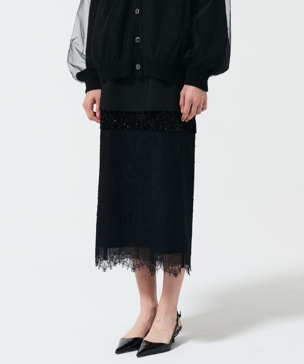 【グレース コンチネンタル/GRACE CONTINENTAL】のコンビタイトスカート インテリア・キッズ・メンズ・レディースファッション・服の通販 founy(ファニー) ファッション Fashion レディースファッション Fashion for Women スカート Skirts 今季 This Season, Current Season スカラップ Scallop, Scalloped Edge スパンコール Sequins, Sequin Embellishment スマート Smart, Elegant スーツ Suit, Formalwear レース Lace, Lace Fabric A/W・秋冬 Autumn/Winter S/S・春夏 SS, Spring/Summer, Warm Season おすすめ Recommended / Our Picks 夏 Summer セレモニー Ceremony ビジネス 仕事 通勤 Business / Work / Commuting ブラック|ID: prp329100004614560 ipo3291000000034410785