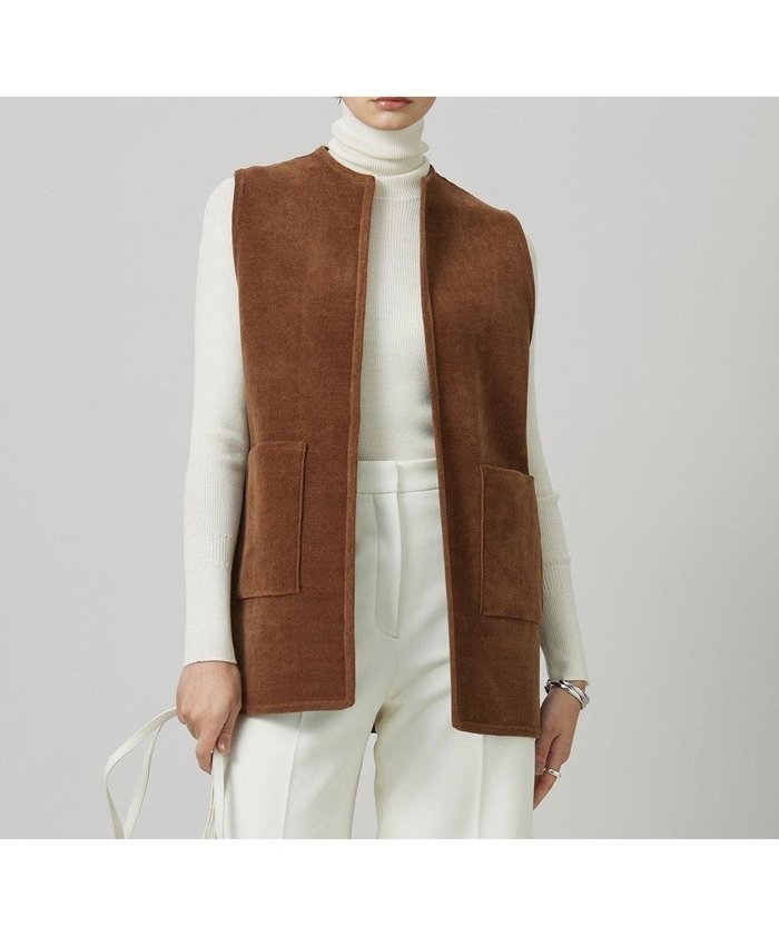 【アイシービー/iCB】の【洗える】スウェードライクニットジレ インテリア・キッズ・メンズ・レディースファッション・服の通販 founy(ファニー) https://founy.com/ ファッション Fashion レディースファッション Fashion for Women アウター Coat / Outerwear Collection トップス・カットソー Cut & Sew Tops ニット Knit Tops & Sweaters ベスト&ジレ / 重ね着スタイル Vests & Gilets インナー Innerwear 洗える Machine Washable 秋 Autumn トリミング Trimming, Decorative Edge トレンド Trend, Trending Now フロント Front, Front Design ベスト Vest, Waistcoat ポケット Pocket, Pocket Detail ミドル Middle Length, Mid Height リバーシブル Reversible, Two-Sided A/W・秋冬 Autumn/Winter 2024年 2024 2024-2025秋冬・A/W Autumn/Winter 2024–25 AW24–25 |ID: prp329100004614568 ipo3291000000033043468