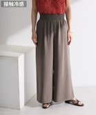 【グリーンパークス/Green Parks】の麻調ウエストギャザーフレアワイドパンツ 人気、トレンドファッション・服の通販 founy(ファニー) ファッション Fashion レディースファッション Fashion for Women パンツ Pants & Trousers おすすめ Recommended / Our Picks ギャザー Gathered, Ruffled ポケット Pocket, Pocket Detail ワイド Wide, Wide Fit A/W・秋冬 Autumn/Winter thumbnail Brown|ID: prp329100004614594 ipo3291000000033043741