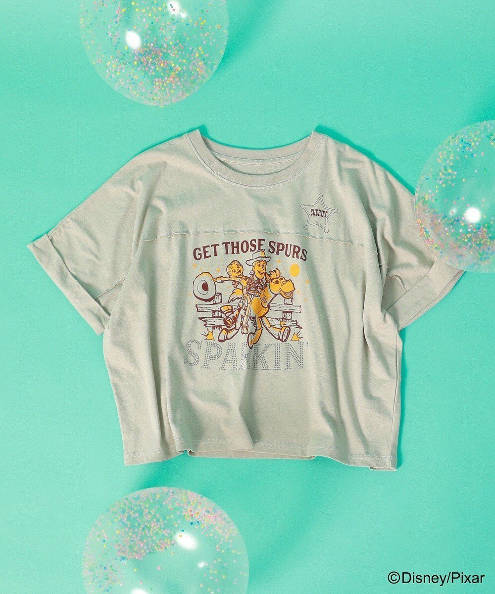 【グリーンパークス/Green Parks】のTOY STORY / キリカエフレンチプルオーバー インテリア・キッズ・メンズ・レディースファッション・服の通販 founy(ファニー) 　ファッション　Fashion　レディースファッション　Fashion for Women　トップス・カットソー　Cut & Sew Tops　シャツ・ブラウス・オフィスカジュアル　Elegant Blouses & Button-Ups　ロングTシャツ・Tシャツ　Longline T-Shirts & Tees　カジュアルプルオーバー・ニットトップス　Pullovers & Knit Tops / Casual Pullovers　カットソー・ベーシックTシャツ　Cut-and-Sewn Tops / Stretch Tees & Basics　新作・新入荷　New Arrivals / New In　おすすめ　Recommended / Our Picks　カットソー　Cut and Sewn Top　フロント　Front, Front Design　プリント　Print, Printed Pattern　ポケット　Pocket, Pocket Detail　リラックス　Relax, Relaxed Fit　A/W・秋冬　Autumn/Winter　Beige|ID: prp329100004614604 ipo3291000000033043832
