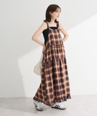 【グリーンパークス/Green Parks】の・Petit Fleur オンブレーチェックキャミワンヒ Navy|ID: prp329100004614605 ipo3291000000033043850