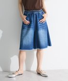【グリーンパークス/Green Parks】の・DOUBLE FLAGS ワイドデニムハーフパンツ Indigo|ID: prp329100004614619 ipo3291000000033043962