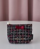 【メゾンドフルール/Maison de FLEUR】のLINTONツイードポーチ Black|ID: prp329100004614623 ipo3291000000033043985