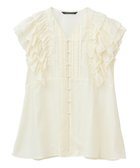 【イェッカ ヴェッカ/YECCA VECCA】のラッフルVネックブラウス Ivory|ID: prp329100004614649 ipo3291000000033044194