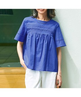 【23区/NIJYUSANKU】の【WEB 一部店舗限定】コットンローン ピンタック フレア ブラウス 人気、トレンドファッション・服の通販 founy(ファニー) ファッション Fashion レディースファッション Fashion for Women トップス・カットソー Cut & Sew Tops シャツ・ブラウス・オフィスカジュアル Elegant Blouses & Button-Ups エアリー Airy Texture 春 Spring ギャザー Gathered, Ruffled フレア Flare, Flared レース Lace, Lace Fabric S/S・春夏 SS, Spring/Summer, Warm Season 夏 Summer エレガント 上品 Elegant 2025年 2025 2025-2026秋冬・A/W Autumn/Winter 2025–26 AW25–26 |ID:prp329100004614708