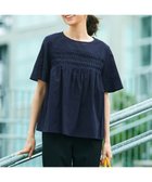 【23区/NIJYUSANKU】の【WEB 一部店舗限定】コットンローン ピンタック フレア ブラウス ネイビー系|ID:prp329100004614708