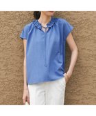 【23区/NIJYUSANKU】の【WEB 一部店舗限定】ライトタンブラー ギャザー フリル ブラウス スカイブルー系|ID:prp329100004614712
