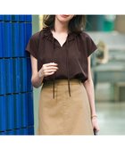 【23区/NIJYUSANKU】の【WEB 一部店舗限定】ライトタンブラー ギャザー フリル ブラウス ダークブラウン系|ID:prp329100004614712