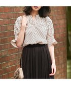 【23区/NIJYUSANKU】の【WEB 一部店舗限定/洗える】ドットプリント サッカー ブラウス ベージュ系|ID:prp329100004614713