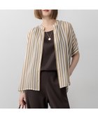 【23区/NIJYUSANKU】の【WEB 一部店舗限定/洗える】ストライププリント シフォン ブラウス キャメルストライプ|ID:prp329100004614714