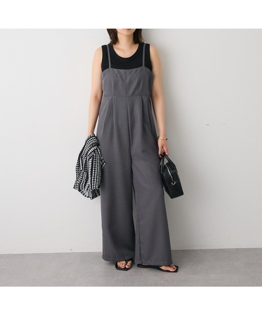 【クラフトスタンダードブティック/CRAFT STANDARD BOUTIQUE】のサロペットパンツ インテリア・キッズ・メンズ・レディースファッション・服の通販 founy(ファニー) 　ファッション　Fashion　レディースファッション　Fashion for Women　インナー　Innerwear　秋　Autumn　カットソー　Cut and Sewn Top　サロペット　Overalls, Salopette　ダウン　Down, Puffer　長袖　Long Sleeve, Full Sleeve　フラット　Flat, Flat Shoes　フロント　Front, Front Design　ポケット　Pocket, Pocket Detail　ロング　Long, Long-Length　A/W・秋冬　Autumn/Winter　夏　Summer　Gray|ID: prp329100004614717 ipo3291000000033044663