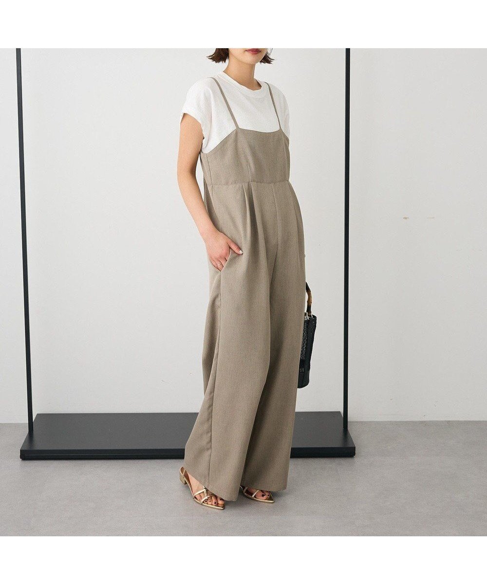 【クラフトスタンダードブティック/CRAFT STANDARD BOUTIQUE】のサロペットパンツ インテリア・キッズ・メンズ・レディースファッション・服の通販 founy(ファニー) 　ファッション　Fashion　レディースファッション　Fashion for Women　インナー　Innerwear　秋　Autumn　カットソー　Cut and Sewn Top　サロペット　Overalls, Salopette　ダウン　Down, Puffer　長袖　Long Sleeve, Full Sleeve　フラット　Flat, Flat Shoes　フロント　Front, Front Design　ポケット　Pocket, Pocket Detail　ロング　Long, Long-Length　A/W・秋冬　Autumn/Winter　夏　Summer　Beige|ID: prp329100004614717 ipo3291000000033044664