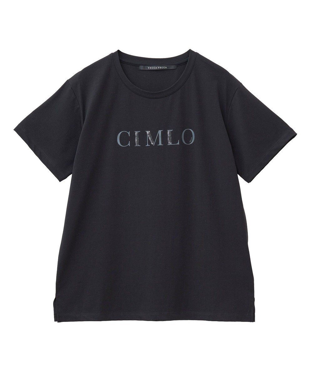 【イェッカ ヴェッカ/YECCA VECCA】のスパンコールロゴTee インテリア・キッズ・メンズ・レディースファッション・服の通販 founy(ファニー) 　ファッション　Fashion　レディースファッション　Fashion for Women　トップス・カットソー　Cut & Sew Tops　シャツ・ブラウス・オフィスカジュアル　Elegant Blouses & Button-Ups　ロングTシャツ・Tシャツ　Longline T-Shirts & Tees　カットソー・ベーシックTシャツ　Cut-and-Sewn Tops / Stretch Tees & Basics　おすすめ　Recommended / Our Picks　カットソー　Cut and Sewn Top　スパンコール　Sequins, Sequin Embellishment　ボトム　Bottoms, Lower Wear　ポケット　Pocket, Pocket Detail　モノトーン　Monotone, Black and White　ロング　Long, Long-Length　エレガント 上品　Elegant　A/W・秋冬　Autumn/Winter　Black|ID: prp329100004614724 ipo3291000000033044700