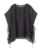 【イェッカ ヴェッカ/YECCA VECCA】のサイドリボンシアーレイヤードプルオーバー Black|ID: prp329100004614727 ipo3291000000033044736