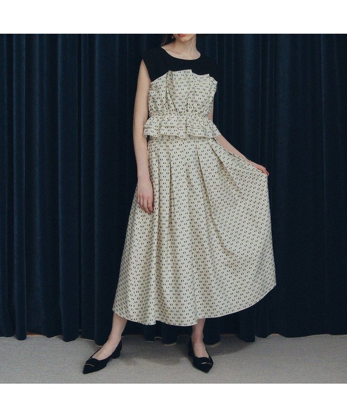 【イェッカ ヴェッカ/YECCA VECCA】のタックフレアスカート インテリア・キッズ・メンズ・レディースファッション・服の通販 founy(ファニー) https://founy.com/ ファッション Fashion レディースファッション Fashion for Women スカート Skirts Aライン・フレアスカート A-Line & Flared Skirts おすすめ Recommended / Our Picks シンプル Simple, Minimal ストライプ Stripe, Striped Pattern セットアップ Set-Up, Coordinated Outfit ドット Polka Dot, Dot Pattern フレア Flare, Flared ポケット Pocket, Pocket Detail エレガント 上品 Elegant A/W・秋冬 Autumn/Winter |ID: prp329100004614731 ipo3291000000033044769