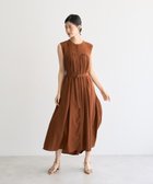 【イェッカ ヴェッカ/YECCA VECCA】のベルト付きラメステッチギャザーワンピース Terracotta|ID: prp329100004614736 ipo3291000000033044822