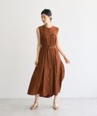 【イェッカ ヴェッカ/YECCA VECCA】のベルト付きラメステッチギャザーワンピース Terracotta|ID: prp329100004614736 ipo3291000000033363620