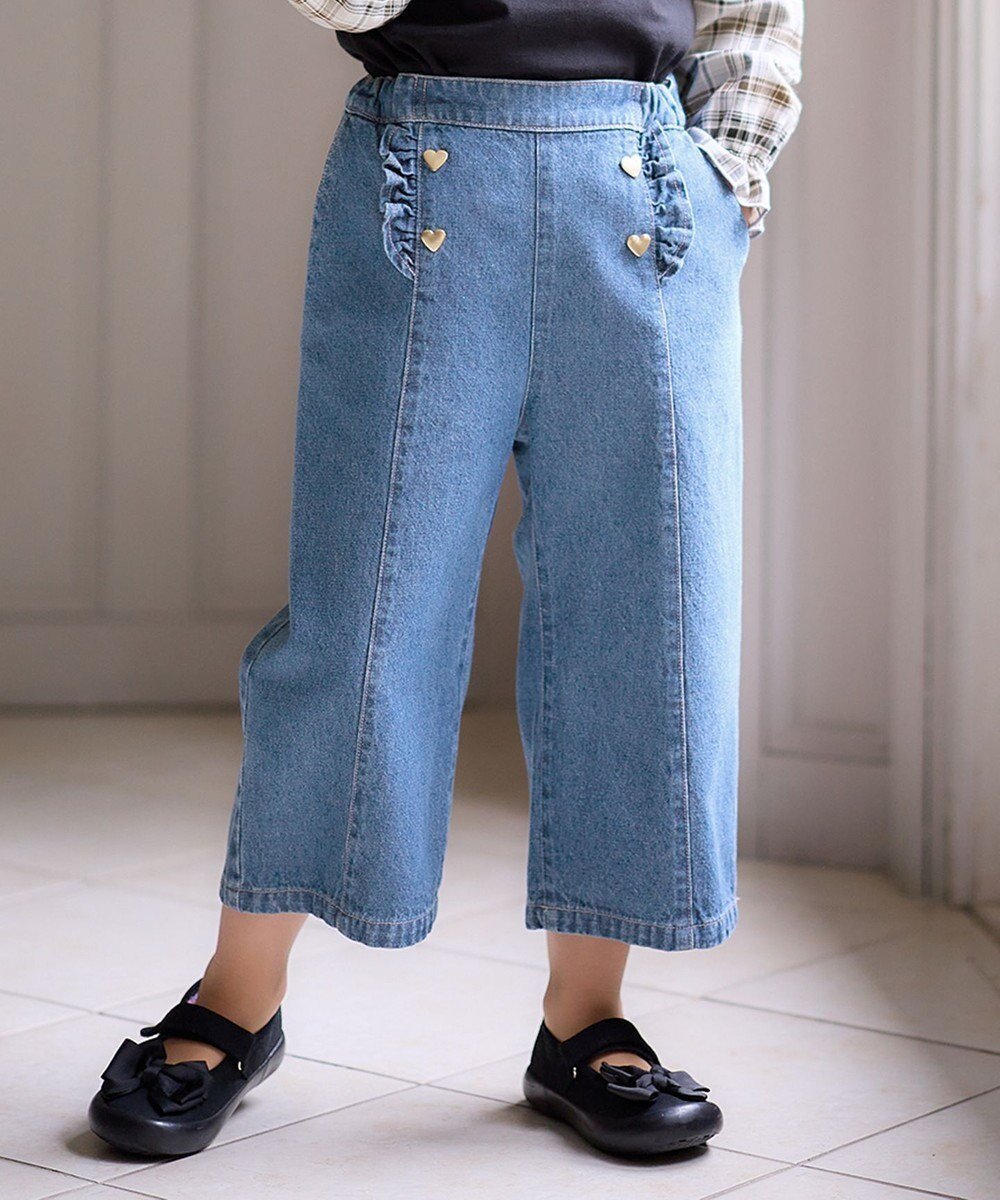 【エニィ/ANY / KIDS】のデニム ワイド パンツ 人気、トレンドファッション・服の通販 founy(ファニー) 　ファッション　Fashion　キッズファッション　Fashion for Kids　ボトムス　Bottoms　くるぶし　Ankle-Length　デニム　Denim, Jeans Material　ポケット　Pocket, Pocket Detail　ワイド　Wide, Wide Fit　A/W・秋冬　Autumn/Winter　 other-1|ID: prp329100004615066 ipo3291000000034451965