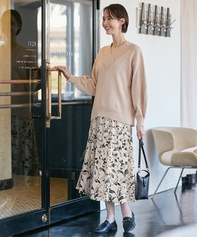 【自由区/JIYU-KU】の【XSサイズ～/洗える】グラデーションフラワープリントマーメイドライン スカート 人気、トレンドファッション・服の通販 founy(ファニー) ファッション Fashion レディースファッション Fashion for Women スカート Skirts ギャザー Gathered, Ruffled グラデーション Gradient, Ombre コンパクト Compact, Small Size ジャケット Jacket, Outerwear ハンド Hand, Handmade フラワー Flower, Floral フレア Flare, Flared プリント Print, Printed Pattern マーメイド Mermaid, Fishtail Silhouette ランダム Random, Irregular ヴィンテージ Vintage Style 再入荷 Restock / Back in Stock 夏 Summer 春 Spring S/S・春夏 SS, Spring/Summer, Warm Season 洗える Machine Washable |ID:prp329100004615124