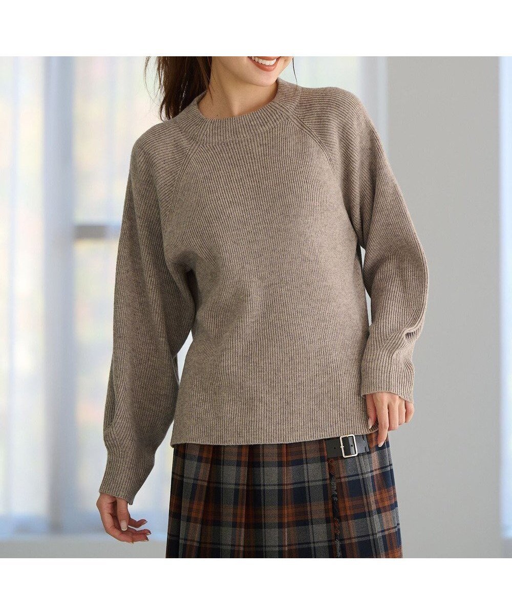 【エニー/ANY】の【洗濯機可能】ウールブレンドバルーンスリーブニット インテリア・キッズ・メンズ・レディースファッション・服の通販 founy(ファニー) ファッション Fashion レディースファッション Fashion for Women トップス・カットソー Cut & Sew Tops ニット Knit Tops & Sweaters シンプル Simple, Minimal ストレート Straight, Straight Cut セーター Sweater, Knitwear A/W・秋冬 Autumn/Winter モカ|ID: prp329100004615161 ipo3291000000034178397