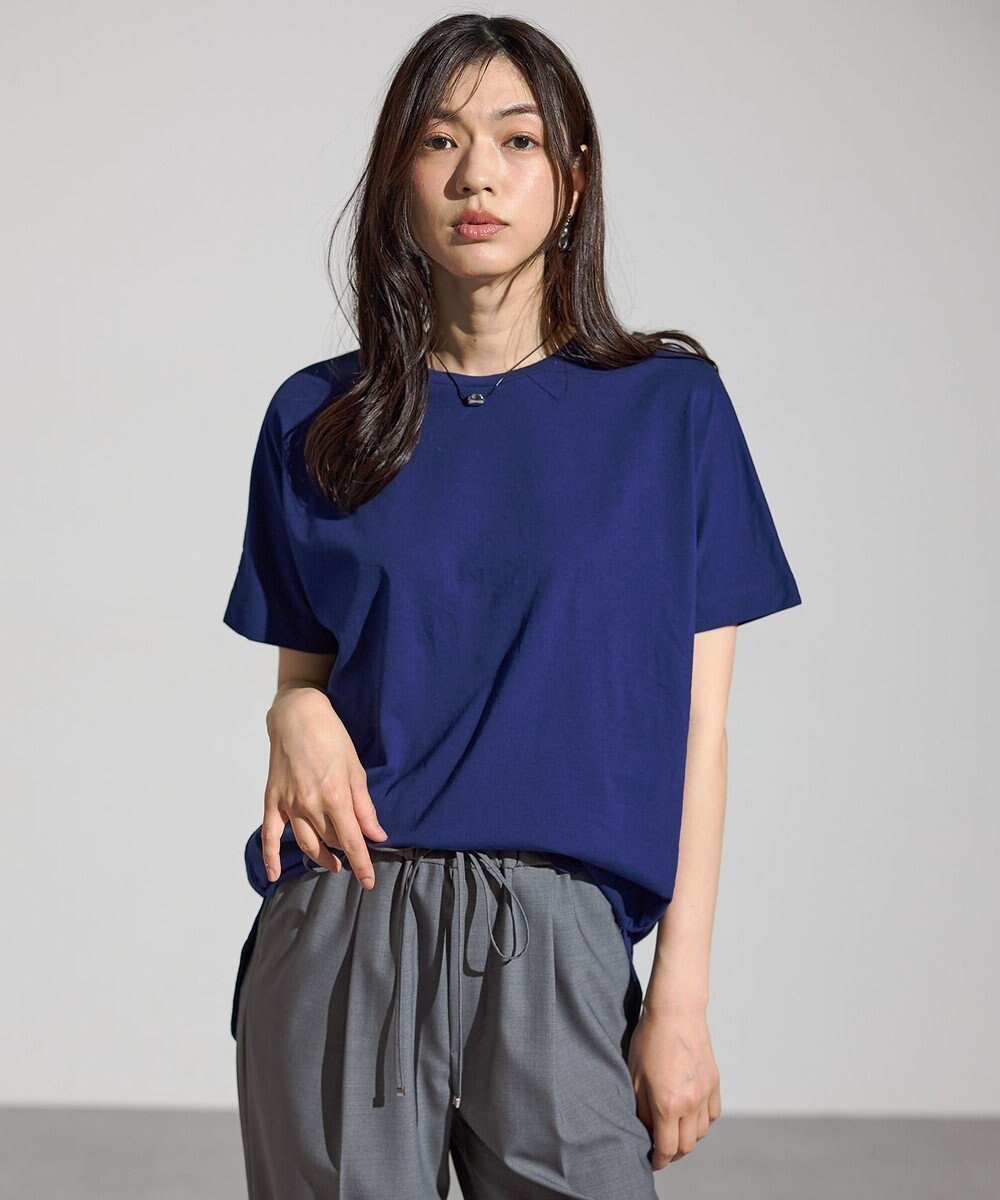 【エニィファム/any FAM】の【洗濯機可/接触冷感/UVケア】エニィファンクションドルマンスリーブTシャツ インテリア・キッズ・メンズ・レディースファッション・服の通販 founy(ファニー) 　ファッション　Fashion　レディースファッション　Fashion for Women　トップス・カットソー　Cut & Sew Tops　シャツ・ブラウス・オフィスカジュアル　Elegant Blouses & Button-Ups　ロングTシャツ・Tシャツ　Longline T-Shirts & Tees　カットソー・ベーシックTシャツ　Cut-and-Sewn Tops / Stretch Tees & Basics　新作・新入荷　New Arrivals / New In　おすすめ　Recommended / Our Picks　インナー　Innerwear　カットソー　Cut and Sewn Top　サロペット　Overalls, Salopette　プリント　Print, Printed Pattern　夏　Summer　春　Spring　S/S・春夏　SS, Spring/Summer, Warm Season　ロイヤル|ID: prp329100004615174 ipo3291000000033051270