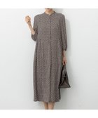 【23区/NIJYUSANKU】の【洗える】モダンジオメトリックプリント ワンピース ダークブラウン系|ID:prp329100004615232