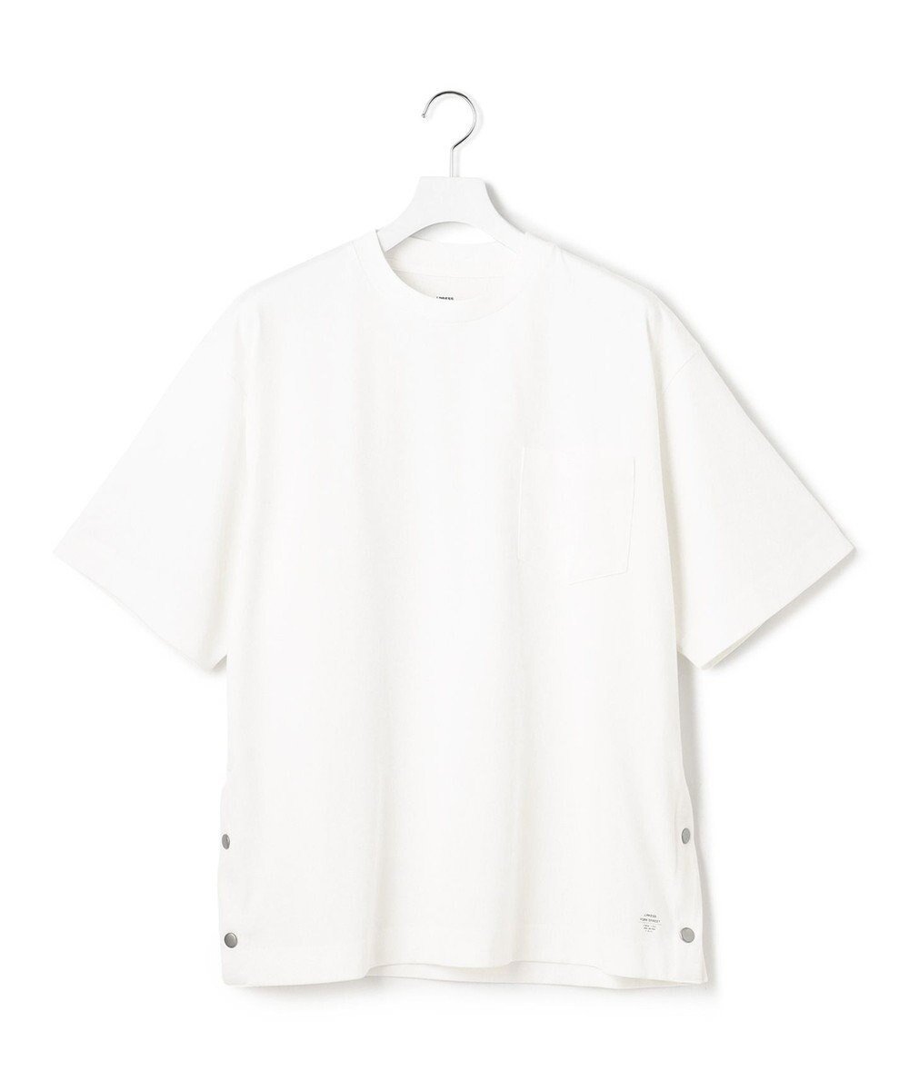 【ジェイプレスヨークストリート/J.PRESS YORK STREET】の【UNISEX】サイドスリット Tシャツ インテリア・キッズ・メンズ・レディースファッション・服の通販 founy(ファニー) 　ファッション　Fashion　レディースファッション　Fashion for Women　トップス・カットソー　Cut & Sew Tops　シャツ・ブラウス・オフィスカジュアル　Elegant Blouses & Button-Ups　ロングTシャツ・Tシャツ　Longline T-Shirts & Tees　カットソー・ベーシックTシャツ　Cut-and-Sewn Tops / Stretch Tees & Basics　ユニセックス　Unisex, Genderless　インナー　Innerwear　カットソー　Cut and Sewn Top　シンプル　Simple, Minimal　スリット　Slit, Slit Detail　ドット　Polka Dot, Dot Pattern　ベーシック　Basic, Essential　ポケット　Pocket, Pocket Detail　夏　Summer　春　Spring　S/S・春夏　SS, Spring/Summer, Warm Season　ホワイト系|ID: prp329100004615241 ipo3291000000033052159