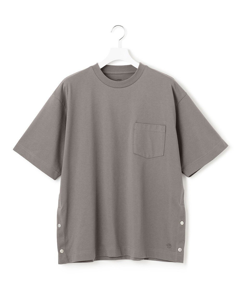 【ジェイプレスヨークストリート/J.PRESS YORK STREET】の【UNISEX】サイドスリット Tシャツ インテリア・キッズ・メンズ・レディースファッション・服の通販 founy(ファニー) 　ファッション　Fashion　レディースファッション　Fashion for Women　トップス・カットソー　Cut & Sew Tops　シャツ・ブラウス・オフィスカジュアル　Elegant Blouses & Button-Ups　ロングTシャツ・Tシャツ　Longline T-Shirts & Tees　カットソー・ベーシックTシャツ　Cut-and-Sewn Tops / Stretch Tees & Basics　ユニセックス　Unisex, Genderless　インナー　Innerwear　カットソー　Cut and Sewn Top　シンプル　Simple, Minimal　スリット　Slit, Slit Detail　ドット　Polka Dot, Dot Pattern　ベーシック　Basic, Essential　ポケット　Pocket, Pocket Detail　夏　Summer　春　Spring　S/S・春夏　SS, Spring/Summer, Warm Season　ライトグレー系|ID: prp329100004615241 ipo3291000000033052160