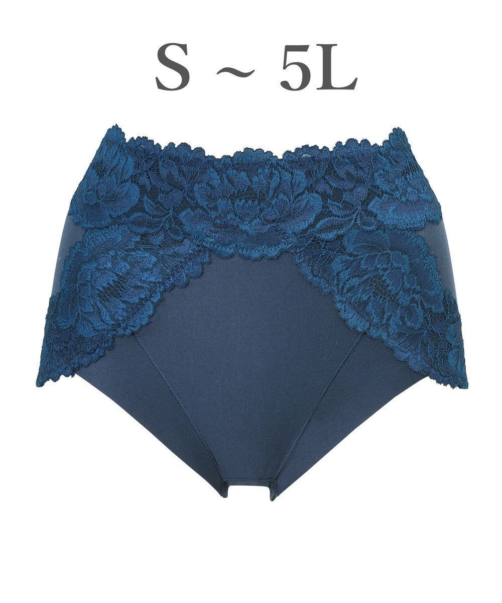 【ブラデリス ニューヨーク/BRADELIS New York】の【BRADELIS NewYork peace】おしりPラインヒップラップショーツ25 綿混 補正 下着 深め ハイウエスト お腹スッキリ ヒップアップ インテリア・キッズ・メンズ・レディースファッション・服の通販 founy(ファニー) 　ファッション　Fashion　レディースファッション　Fashion for Women　下着・ランジェリー　Lingerie & Intimates　ショーツ・ランジェリー用ボトムス　Panties / Briefs / Lingerie Bottoms　アンダーウェア・ベースインナー・肌着　Underwear / Base Layer / Undergarments　アンダー　Underwear Essentials　ギャザー　Gathered, Ruffled　ショーツ　Shorts, Short Pants　ストレッチ　Stretch, Stretchy Fabric　スーピマ　Supima, Premium Cotton　タンブラー　Tumbler, Travel Mug　トリプル　Triple, Three Layers　パターン　Pattern, Design Print　フィット　Fit, Slim Fit　プリント　Print, Printed Pattern　ランジェリー　Lingerie, Intimate Wear　レース　Lace, Lace Fabric　ロング　Long, Long-Length　おすすめ　Recommended / Our Picks　ディープブルー|ID: prp329100004615262 ipo3291000000033451310