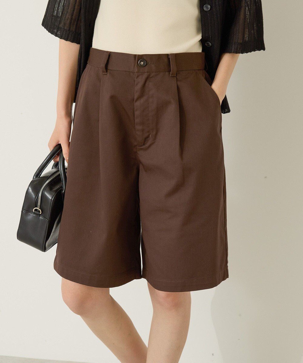 【アメリカンホリック/AMERICAN HOLIC】のワンタックハーフパンツ インテリア・キッズ・メンズ・レディースファッション・服の通販 founy(ファニー) 　ファッション　Fashion　レディースファッション　Fashion for Women　パンツ　Pants & Trousers　ショートパンツ・ハーフパンツ　High-Waisted & Relaxed Shorts　おすすめ　Recommended / Our Picks　ハーフ　Half, Half-Length　ポケット　Pocket, Pocket Detail　ロング　Long, Long-Length　夏　Summer　春　Spring　S/S・春夏　SS, Spring/Summer, Warm Season　Brown|ID: prp329100004615333 ipo3291000000033433091