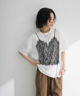 【グリーンパークス/Green Parks】の・SUGAR SPOON トロンプルイユTEE 人気、トレンドファッション・服の通販 founy(ファニー) ファッション Fashion レディースファッション Fashion for Women トップス・カットソー Cut & Sew Tops シャツ・ブラウス・オフィスカジュアル Elegant Blouses & Button-Ups ロングTシャツ・Tシャツ Longline T-Shirts & Tees カットソー・ベーシックTシャツ Cut-and-Sewn Tops / Stretch Tees & Basics おすすめ Recommended / Our Picks カットソー Cut and Sewn Top ビスチェ Bustier, Corset Top ボックス Boxy, Box Shape ボトム Bottoms, Lower Wear ポケット Pocket, Pocket Detail ランジェリー Lingerie, Intimate Wear A/W・秋冬 Autumn/Winter |ID:prp329100004615342