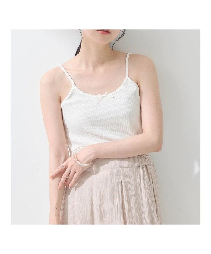 【アースミュージックアンドエコロジー/earth music&ecology】のフロントプチリボンキャミ インテリア・キッズ・メンズ・レディースファッション・服の通販 founy(ファニー) https://founy.com/ ファッション Fashion レディースファッション Fashion for Women トップス・カットソー Cut & Sew Tops キャミソール&ノースリーブ Camisoles & Sleeveless Tops おすすめ Recommended / Our Picks イエロー Yellow インナー Innerwear カーディガン Cardigan, Knitwear キャミソール Camisole, Spaghetti Strap Top タンク Tank Top, Sleeveless Top フィット Fit, Slim Fit フロント Front, Front Design ポケット Pocket, Pocket Detail ラップ Wrap, Wrap Design 夏 Summer 春 Spring S/S・春夏 SS, Spring/Summer, Warm Season |ID: prp329100004616268 ipo3291000000033659267