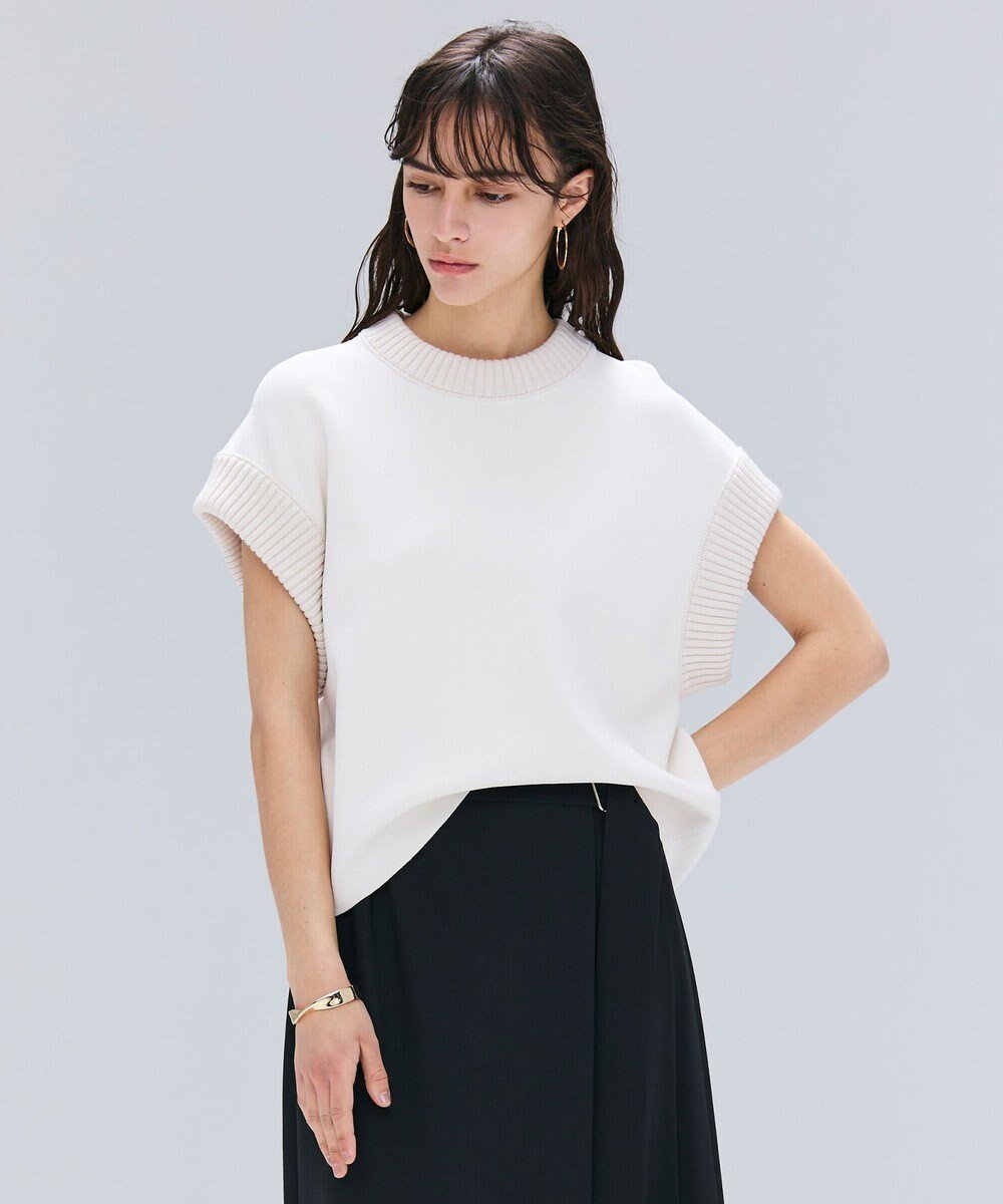 【ベイジ,/BEIGE,】の【洗える・Oggi 11月号掲載】LAURA / ドライタッチ異素材リブニット インテリア・キッズ・メンズ・レディースファッション・服の通販 founy(ファニー)  雑誌掲載アイテム Magazine Picks & Fashion Features ファッション雑誌 Fashion Magazines オッジ Oggi ファッション Fashion レディースファッション Fashion for Women トップス・カットソー Cut & Sew Tops ニット Knit Tops & Sweaters ウォッシャブル Machine Washable 洗える Machine Washable 11月号 November Issue ストレッチ Stretch, Stretchy Fabric セーター Sweater, Knitwear 雑誌 Magazine, Fashion Magazine 定番 Standard, Basic Item フレア Flare, Flared 半袖 Short Sleeve, Half Sleeve リブニット Rib Knit, Ribbed Knit ワイド Wide, Wide Fit A/W・秋冬 Autumn/Winter S/S・春夏 SS, Spring/Summer, Warm Season おすすめ Recommended / Our Picks 夏 Summer エレガント 上品 Elegant Ecru|ID: prp329100004616426 ipo3291000000033065470