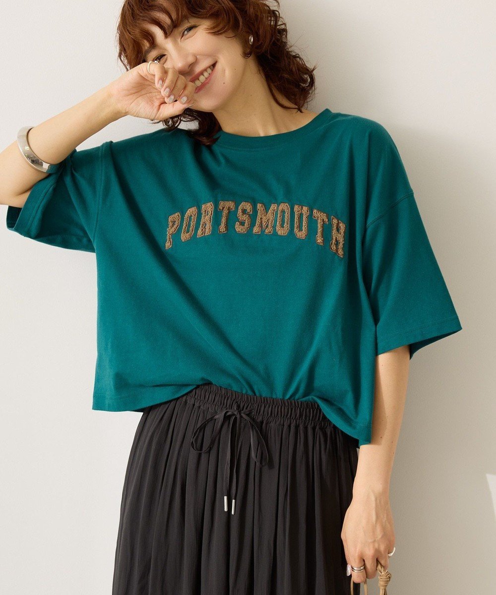 【アメリカンホリック/AMERICAN HOLIC】のアソートサガラ刺繍Tシャツ インテリア・キッズ・メンズ・レディースファッション・服の通販 founy(ファニー) 　ファッション　Fashion　レディースファッション　Fashion for Women　トップス・カットソー　Cut & Sew Tops　シャツ・ブラウス・オフィスカジュアル　Elegant Blouses & Button-Ups　ロングTシャツ・Tシャツ　Longline T-Shirts & Tees　カットソー・ベーシックTシャツ　Cut-and-Sewn Tops / Stretch Tees & Basics　カットソー　Cut and Sewn Top　デニム　Denim, Jeans Material　フロント　Front, Front Design　ベーシック　Basic, Essential　夏　Summer　春　Spring　S/S・春夏　SS, Spring/Summer, Warm Season　Green|ID: prp329100004616451 ipo3291000000033187191
