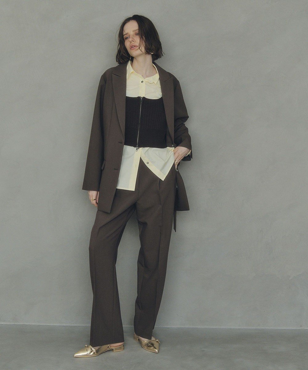 【イェッカ ヴェッカ/YECCA VECCA】のウエストデザインワイドストレートパンツ 人気、トレンドファッション・服の通販 founy(ファニー) 　ファッション　Fashion　レディースファッション　Fashion for Women　パンツ　Pants & Trousers　おすすめ　Recommended / Our Picks　ジャケット　Jacket, Outerwear　ストレッチ　Stretch, Stretchy Fabric　セットアップ　Set-Up, Coordinated Outfit　ポケット　Pocket, Pocket Detail　ワイド　Wide, Wide Fit　A/W・秋冬　Autumn/Winter　 other-1|ID: prp329100004616461 ipo3291000000033323687