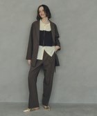 【イェッカ ヴェッカ/YECCA VECCA】のウエストデザインワイドストレートパンツ Brown|ID: prp329100004616461 ipo3291000000033323689