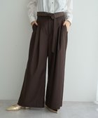 【イェッカ ヴェッカ/YECCA VECCA】のベルト付き2wayタックワイドパンツ Dark Brown|ID: prp329100004616467 ipo3291000000033323738