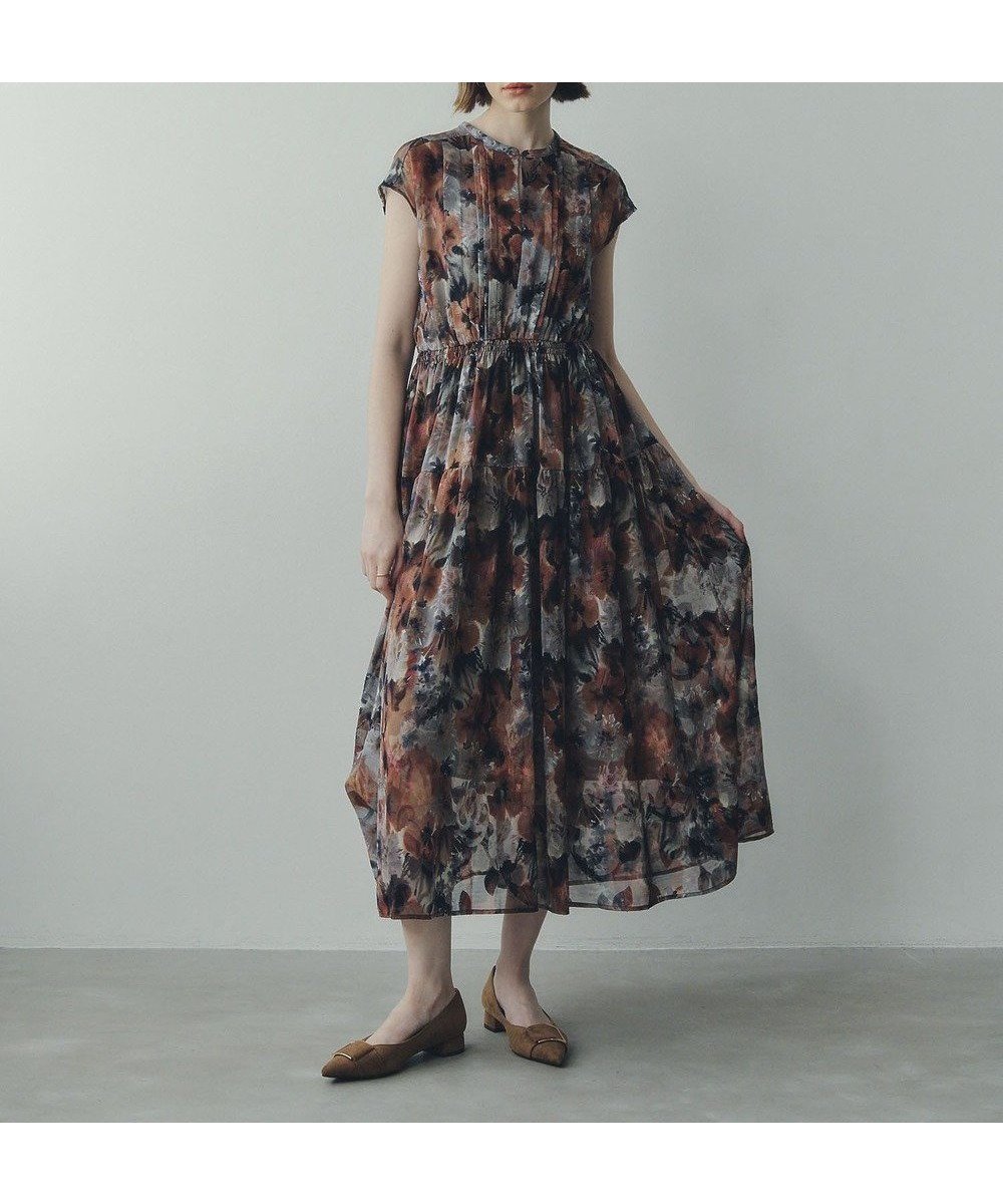【イェッカ ヴェッカ/YECCA VECCA】のぼかしフラワー柄ワンピース 人気、トレンドファッション・服の通販 founy(ファニー) 　ファッション　Fashion　レディースファッション　Fashion for Women　ワンピース　Dresses　おすすめ　Recommended / Our Picks　ギャザー　Gathered, Ruffled　フェミニン　Feminine, Girly　フラワー　Flower, Floral　プリント　Print, Printed Pattern　ポケット　Pocket, Pocket Detail　エレガント 上品　Elegant　A/W・秋冬　Autumn/Winter　 other-1|ID: prp329100004616468 ipo3291000000033630386