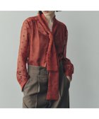 【イェッカ ヴェッカ/YECCA VECCA】のシアードットボウタイブラウス 人気、トレンドファッション・服の通販 founy(ファニー) ファッション Fashion レディースファッション Fashion for Women トップス・カットソー Cut & Sew Tops シャツ・ブラウス・オフィスカジュアル Elegant Blouses & Button-Ups おすすめ Recommended / Our Picks シアー Sheer, See-Through ジャカード／ジャガード Jacquard, Woven Pattern ドット Polka Dot, Dot Pattern ポケット Pocket, Pocket Detail リボン Ribbon, Bow 今季 This Season, Current Season A/W・秋冬 Autumn/Winter thumbnail Red|ID: prp329100004616469 ipo3291000000033237979