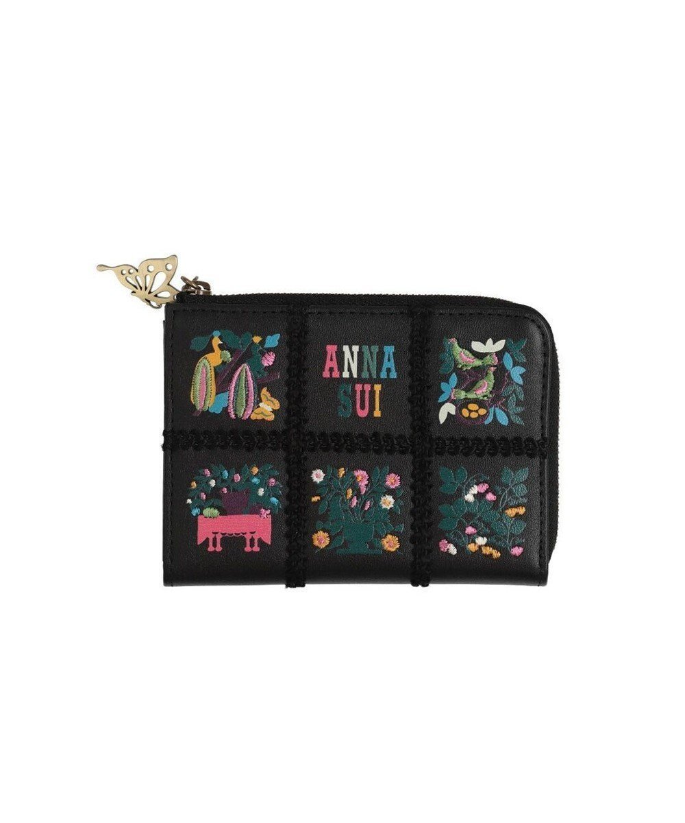 【アナスイ/ANNA SUI】のブルーム マルチケース インテリア・キッズ・メンズ・レディースファッション・服の通販 founy(ファニー) 　ファッション　Fashion　レディースファッション　Fashion for Women　ミニ財布・二つ折り財布　Wallets & Card Cases　カラフル　Colorful Design　コイン　Coin, Coin Design　スタッズ　Studs, Metal Accents　財布　Wallet, Purse　チャーム　Charm, Pendant　プリント　Print, Printed Pattern　モチーフ　Motif, Design Theme　ラウンド　Round, Round Neck　おすすめ　Recommended / Our Picks　クロ|ID: prp329100004616521 ipo3291000000033066633
