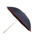 【ムーンバット/MOONBAT】のPOLO RALPH LAUREN(ポロ ラルフローレン)晴雨兼用日傘 ドット 長傘 遮光率100% 遮熱 UV ディープブルー|ID: prp329100004616531 ipo3291000000033593617